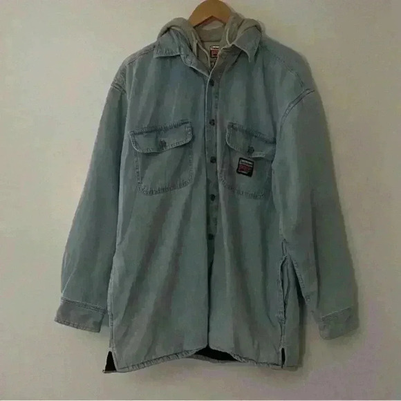 Timberland.PRO Men’s Denim Shacket Blue Size Large - Picture 1 of 11